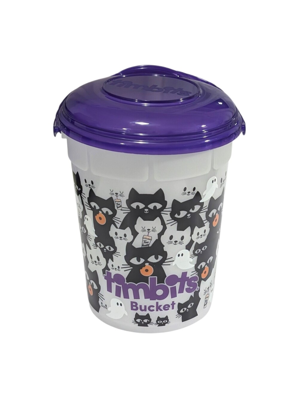 Tim Hortons Halloween Timbits Bucket Glow In Dark Black Cat 2025